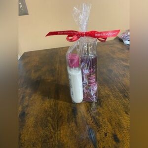 Bath & Body Works Floral Mist and Lotion Set with Red Ribbon